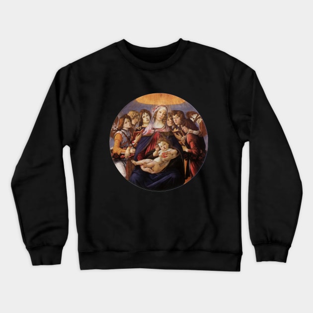 Madonna and Child with Angels by Sandro Botticelli Crewneck Sweatshirt by MasterpieceCafe